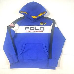Ralph Lauren Hoodie Boys
 Blue Polo Alpine Racing Youth Sweatshirt SizeM (10-12)